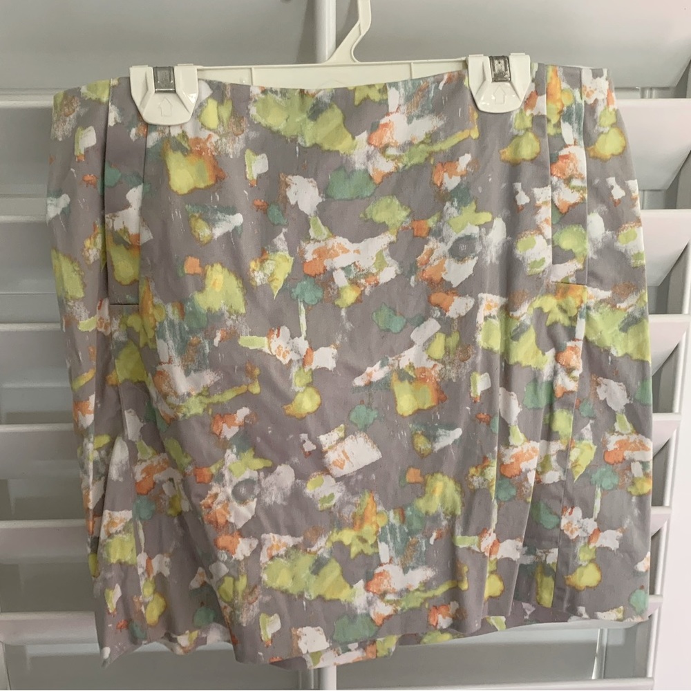 J. Crew stretch watercolor mini skirt